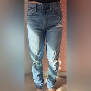 eunina Distressed Light Blue Boyfriend Jeans